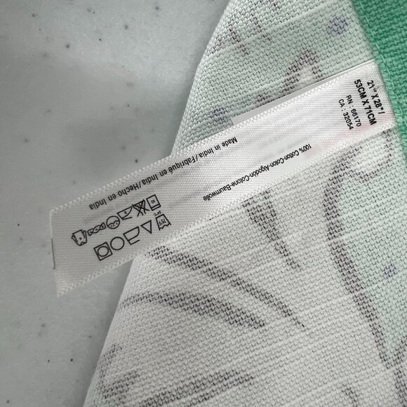 Molly Hatch Notions Cotton Tea Towel Mint Green Scrollwork Dish Towel - Picture 9 of 12